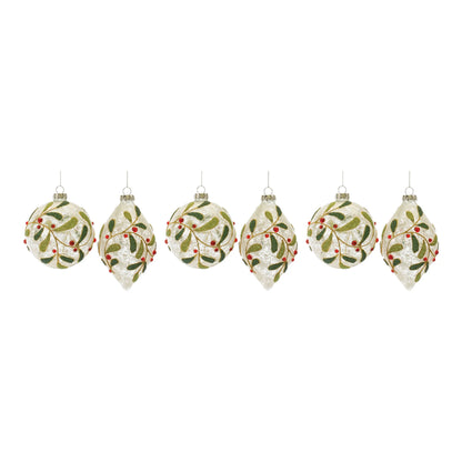 Beaded Glass Mistletoe Ornament