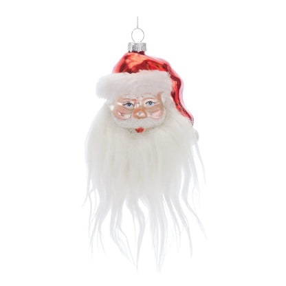 Glass Santa Head Ornament