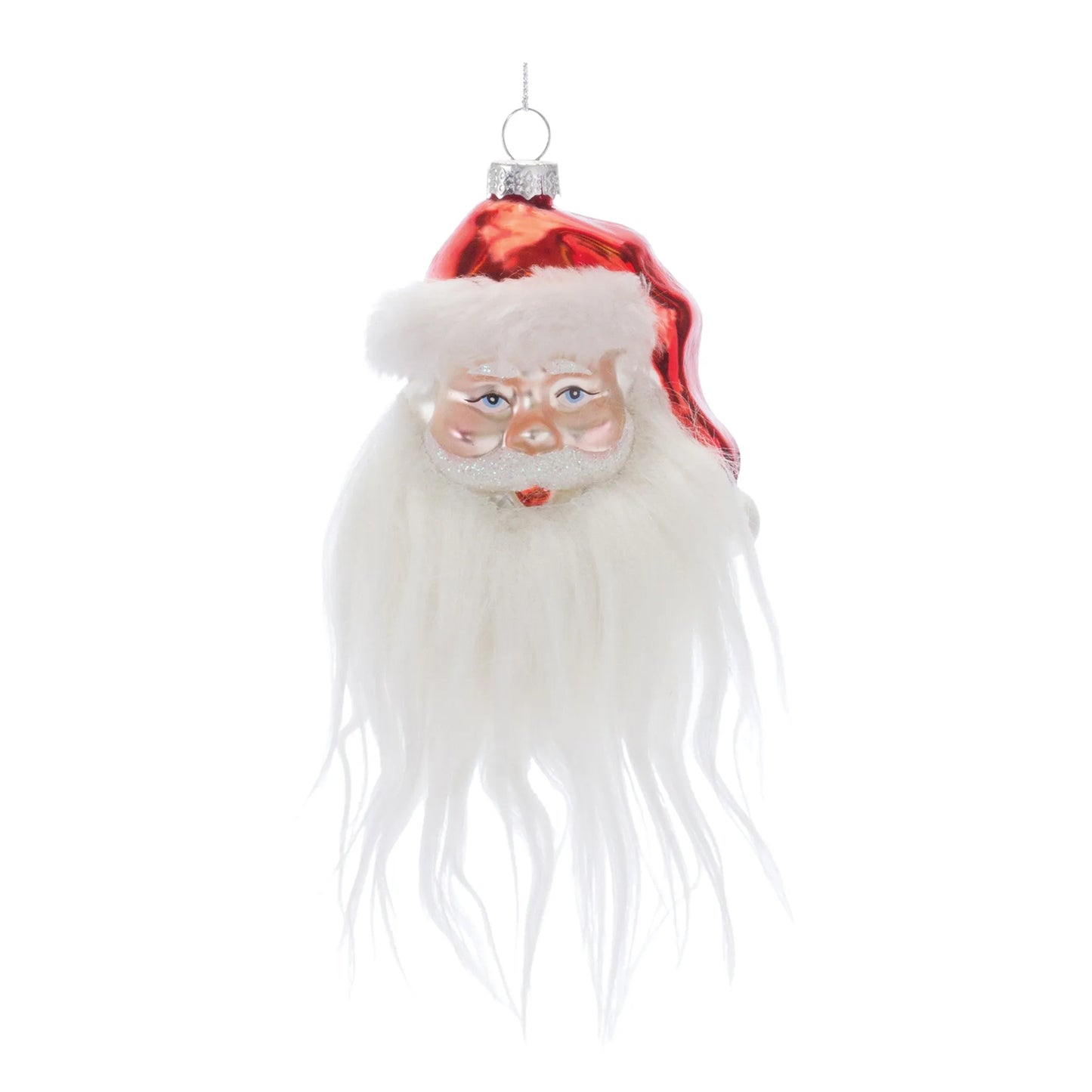 Glass Santa Head Ornament
