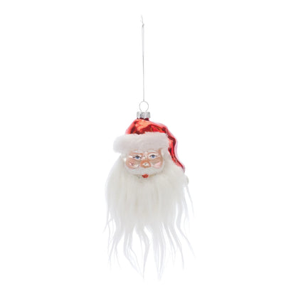Glass Santa Head Ornament