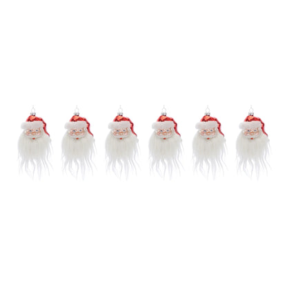 Glass Santa Head Ornament