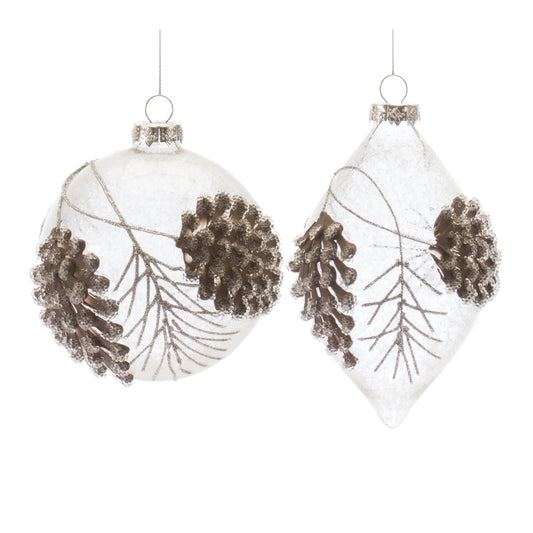 Beaded Glass Pinecone Ornament
