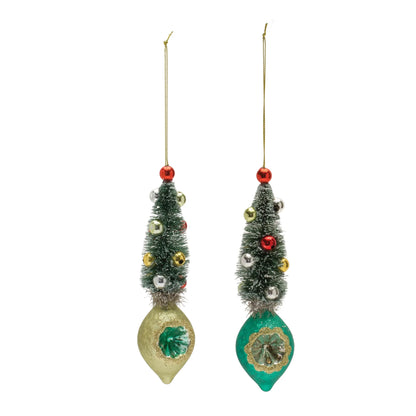 Pine Tree Reflector Drop Ornament