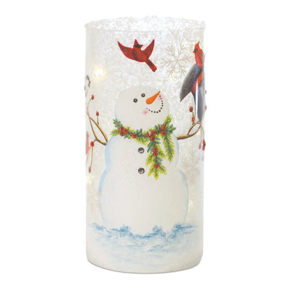 LED Snowman Luminary