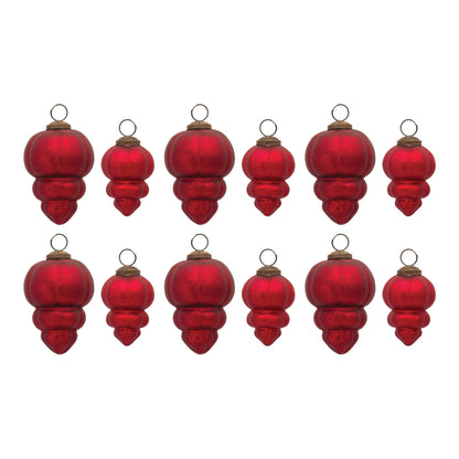 Red Mercury Glass Ornament
