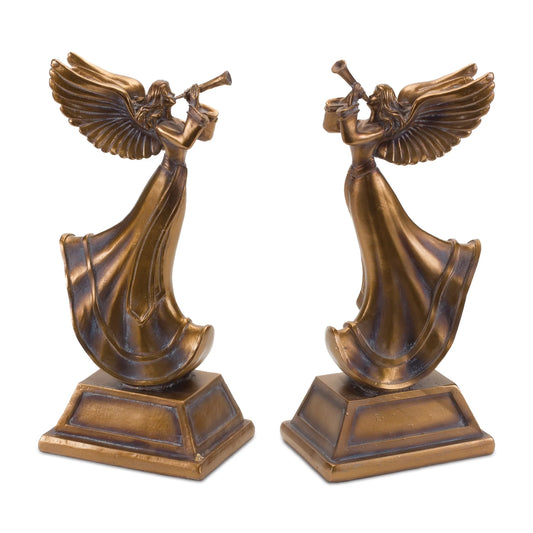 Bronze Trumpet Angel Figurine
