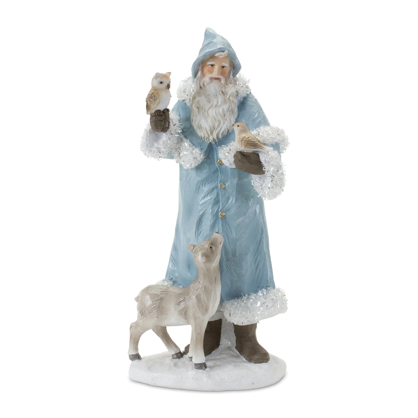 Santa with Woodland Animals Figurine