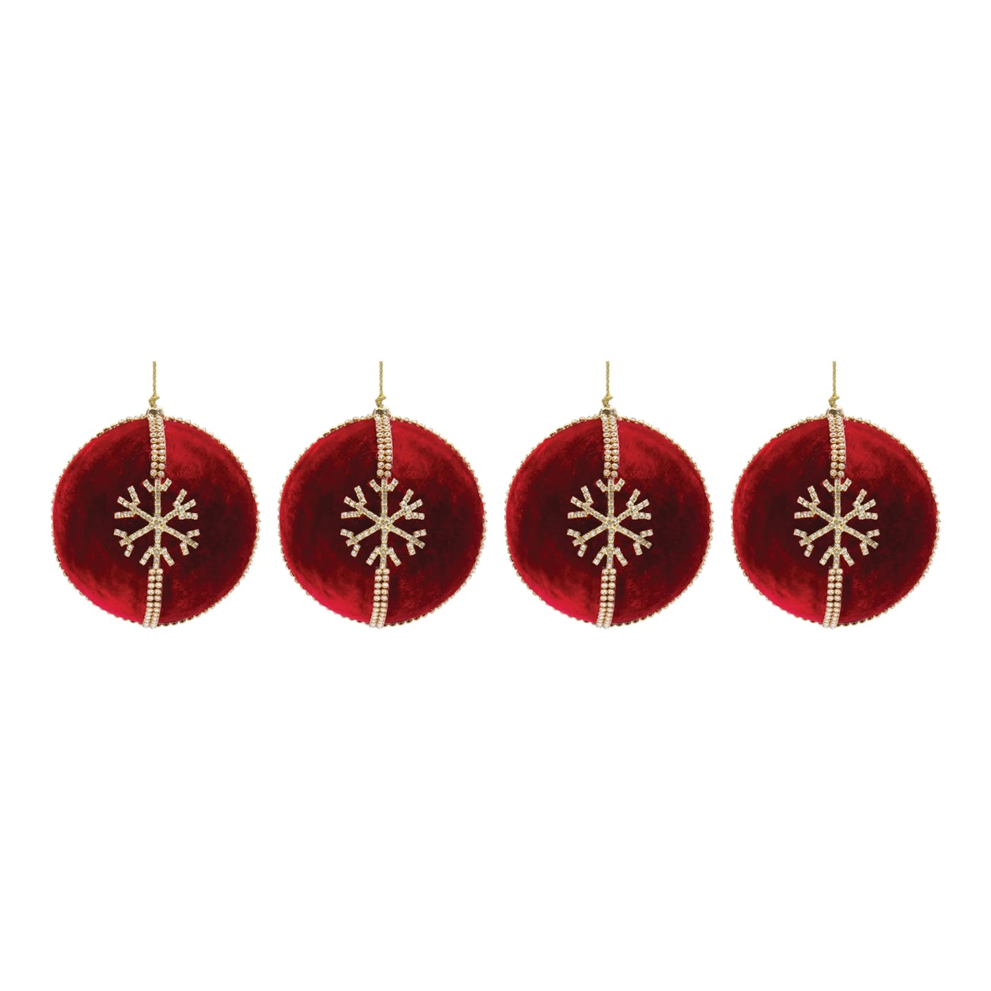 Jeweled Snowflake Ball Ornament