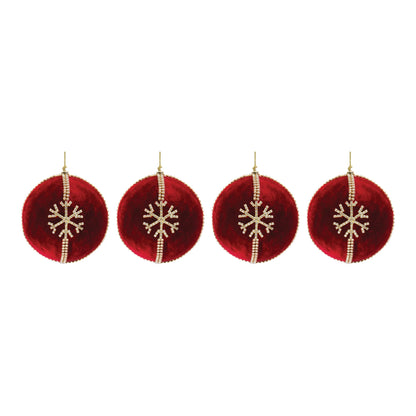 Jeweled Snowflake Ball Ornament