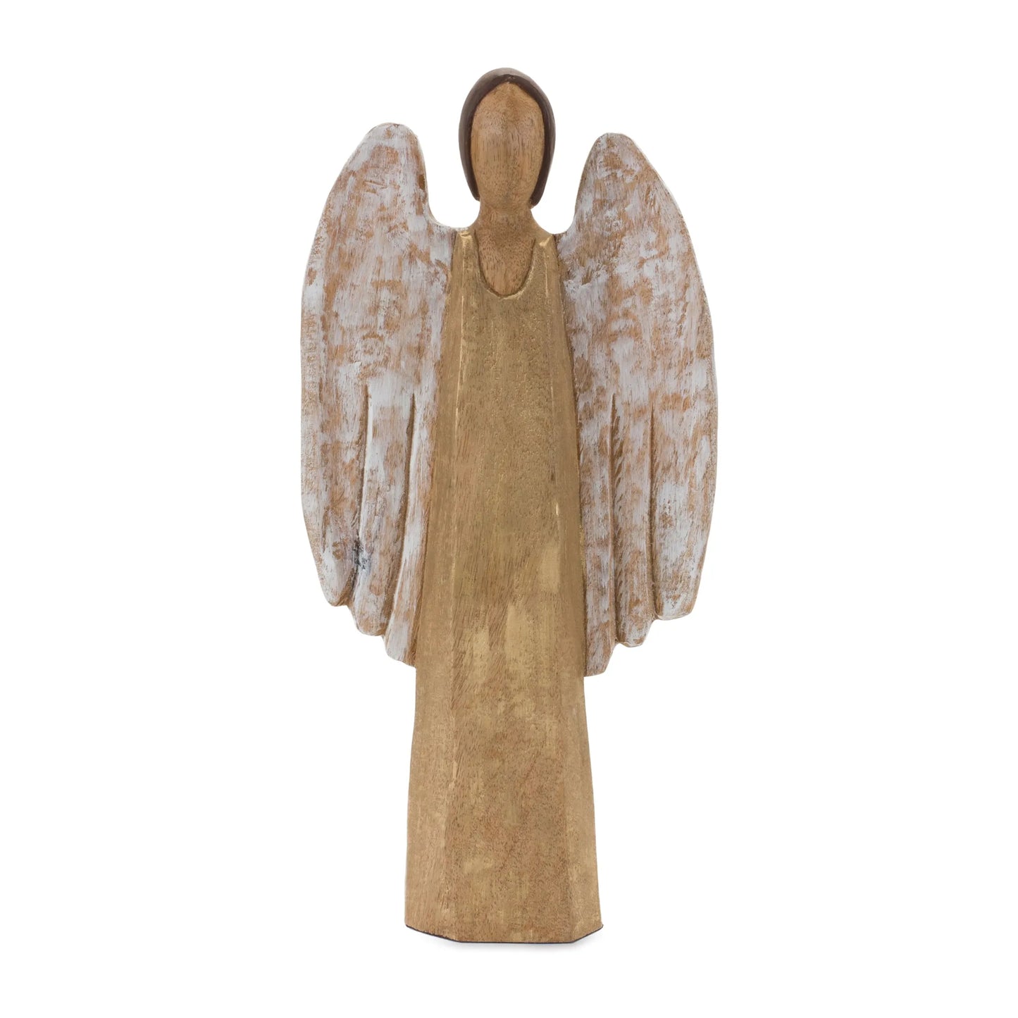 Carved Wood Angel Statue