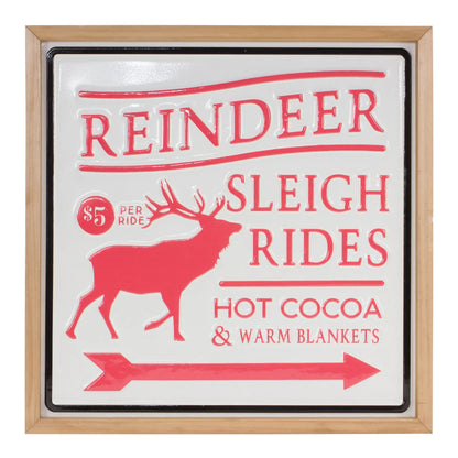 Reindeer Rides Wall Sign