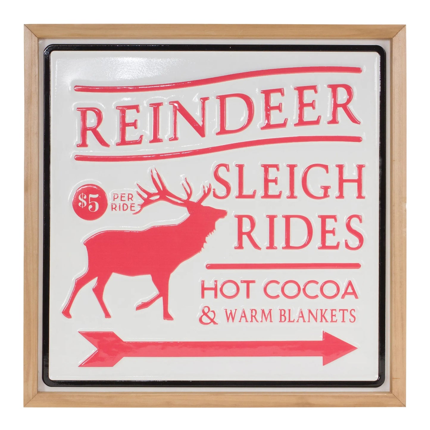 Reindeer Rides Wall Sign
