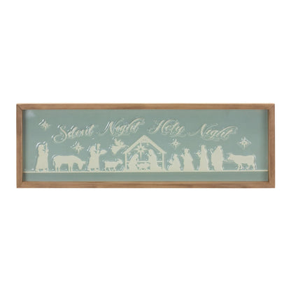 Framed Silent Night Sign