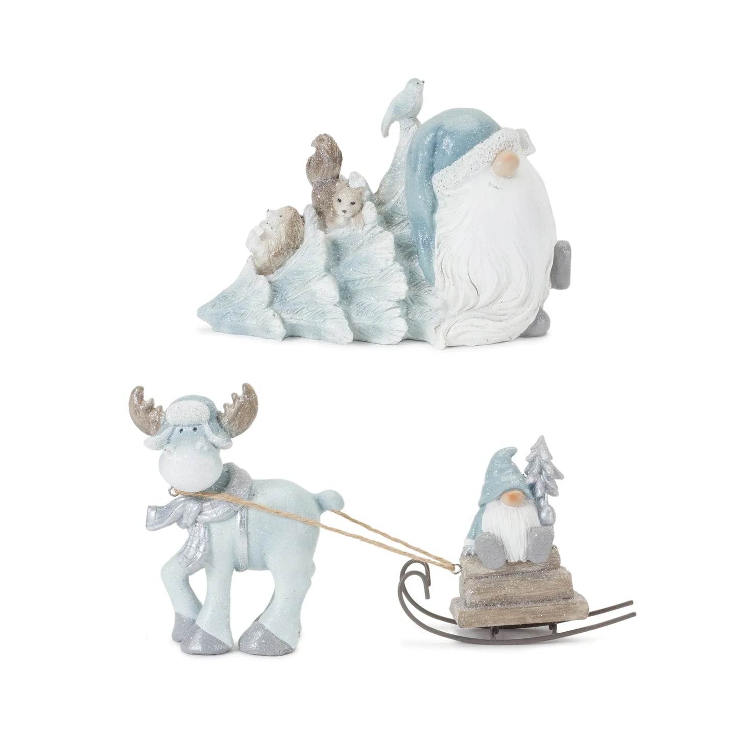 Gnome with Woodland Animals Figurine