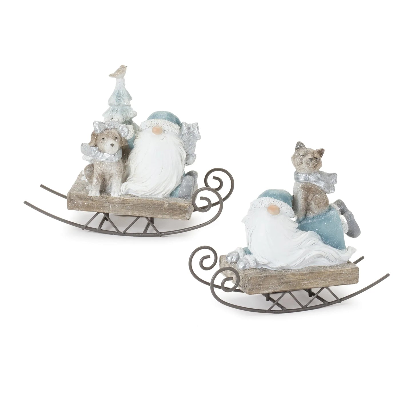 Gnome on Sled Figurine