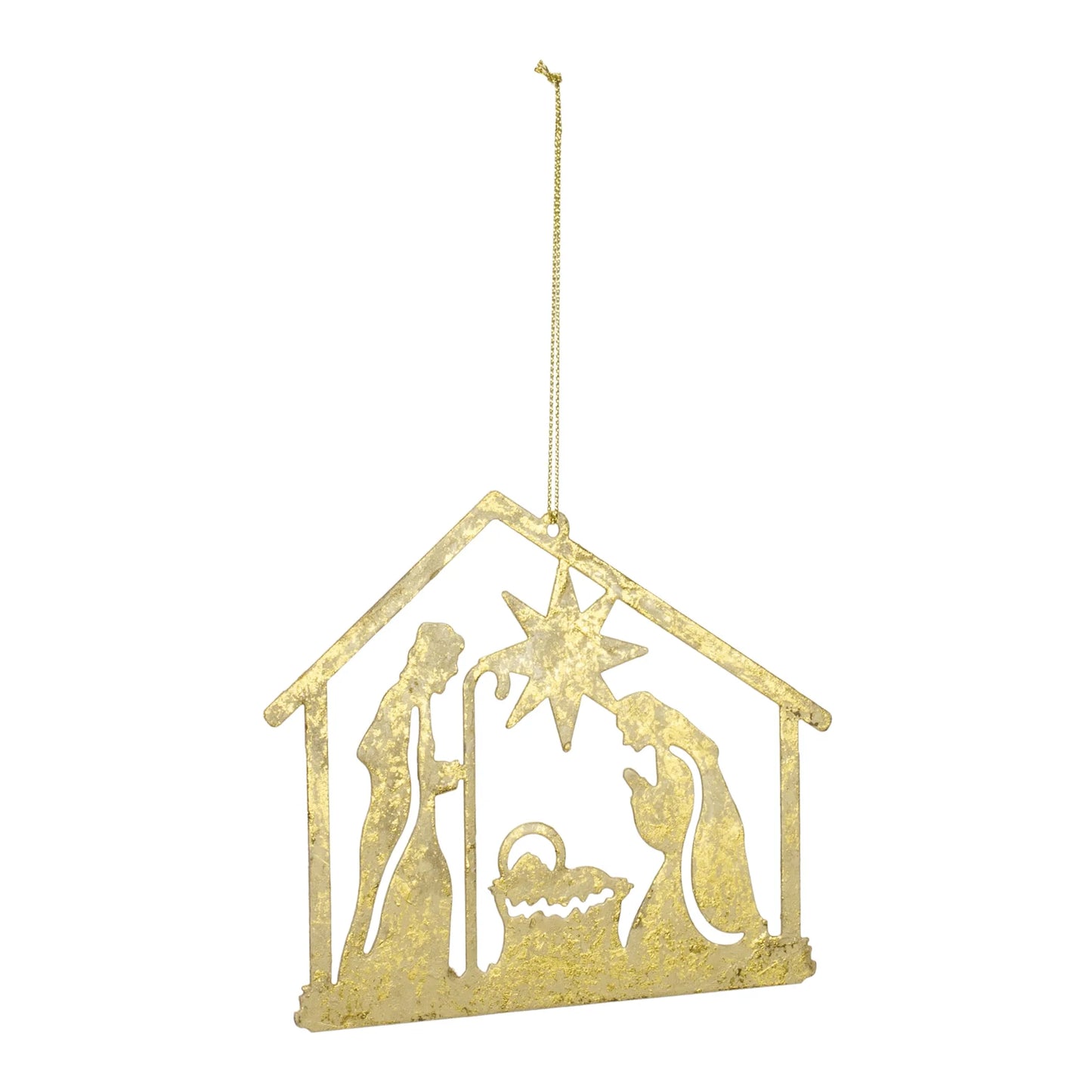 Metal Holy Family Cut Out Ornament