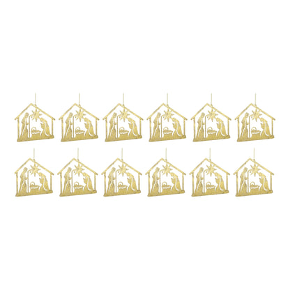 Metal Holy Family Cut Out Ornament