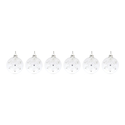Glass Snowflake Ball Ornament