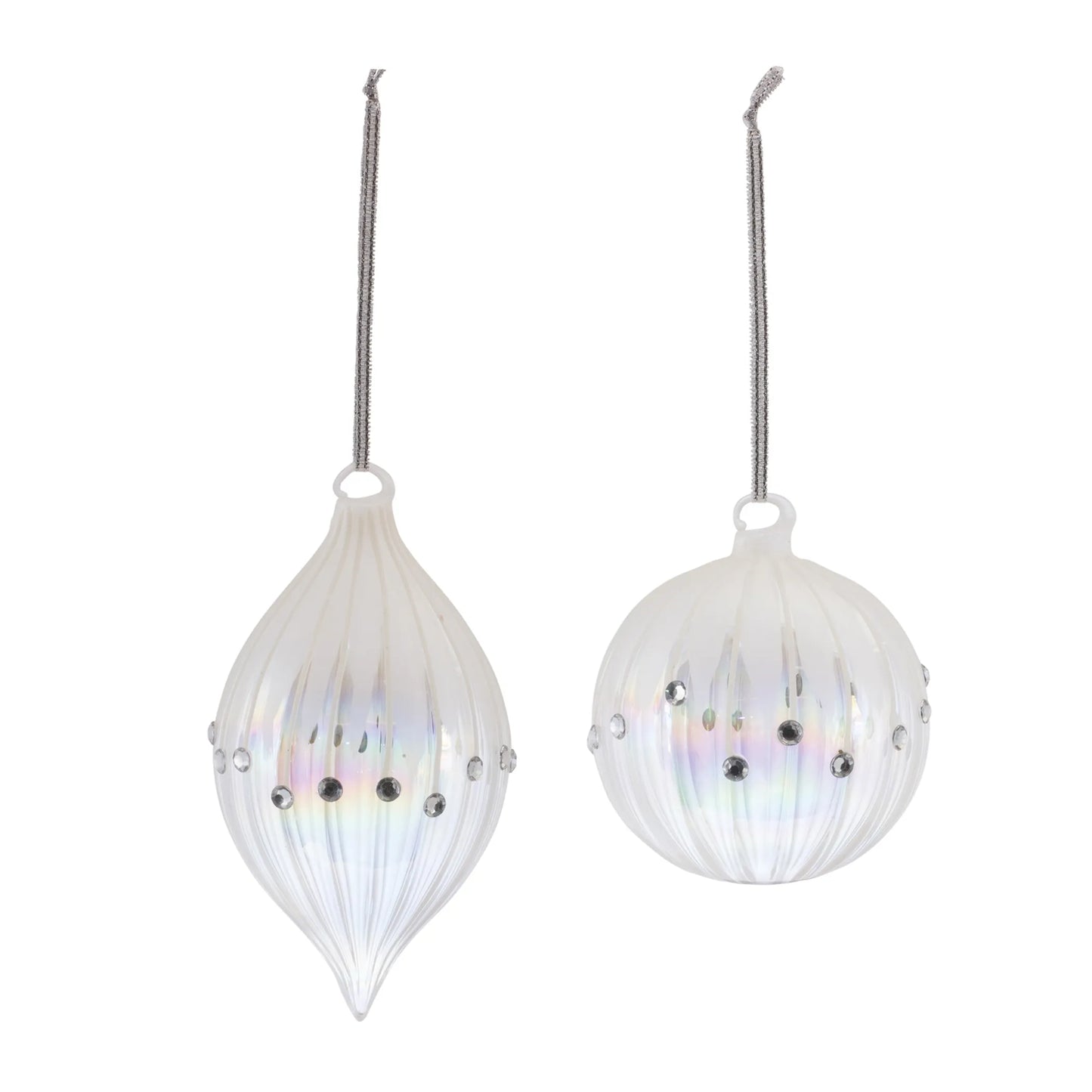 Irredescent Jeweled Glass Ornament