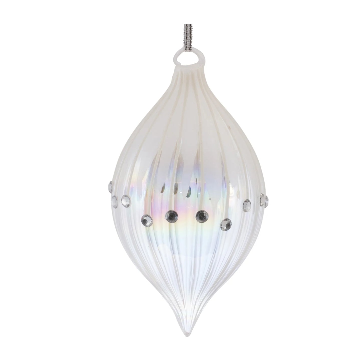 Irredescent Jeweled Glass Ornament
