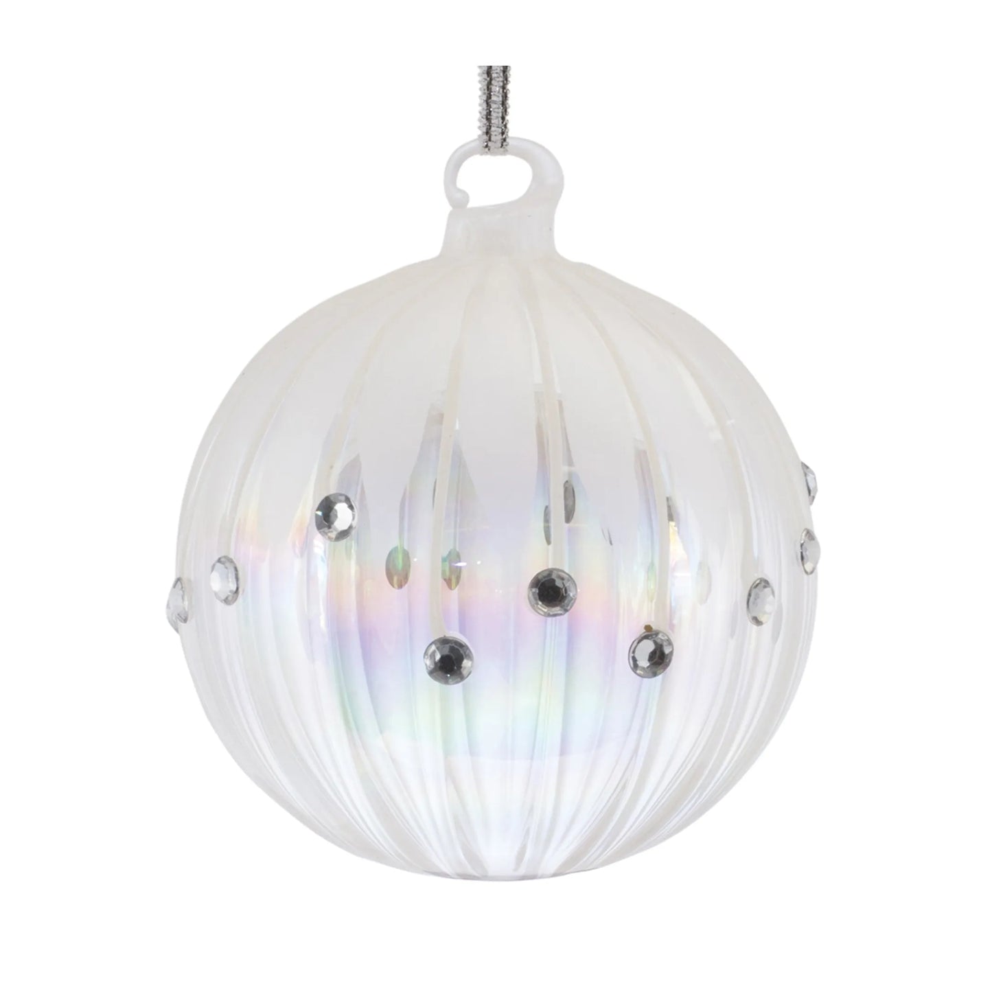 Irredescent Jeweled Glass Ornament