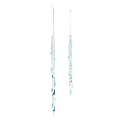Melted Glass Icicle Drop Ornament