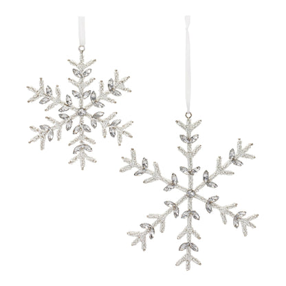 Jeweled Metal Snowflake Ornament