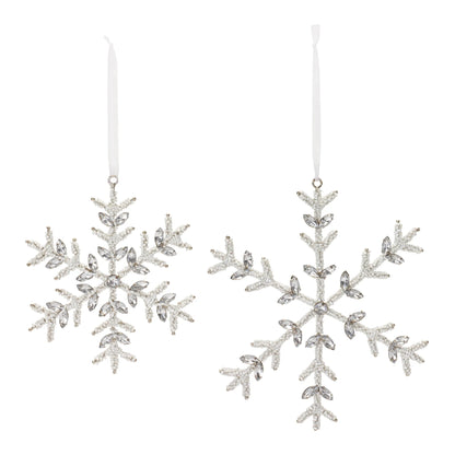 Jeweled Metal Snowflake Ornament