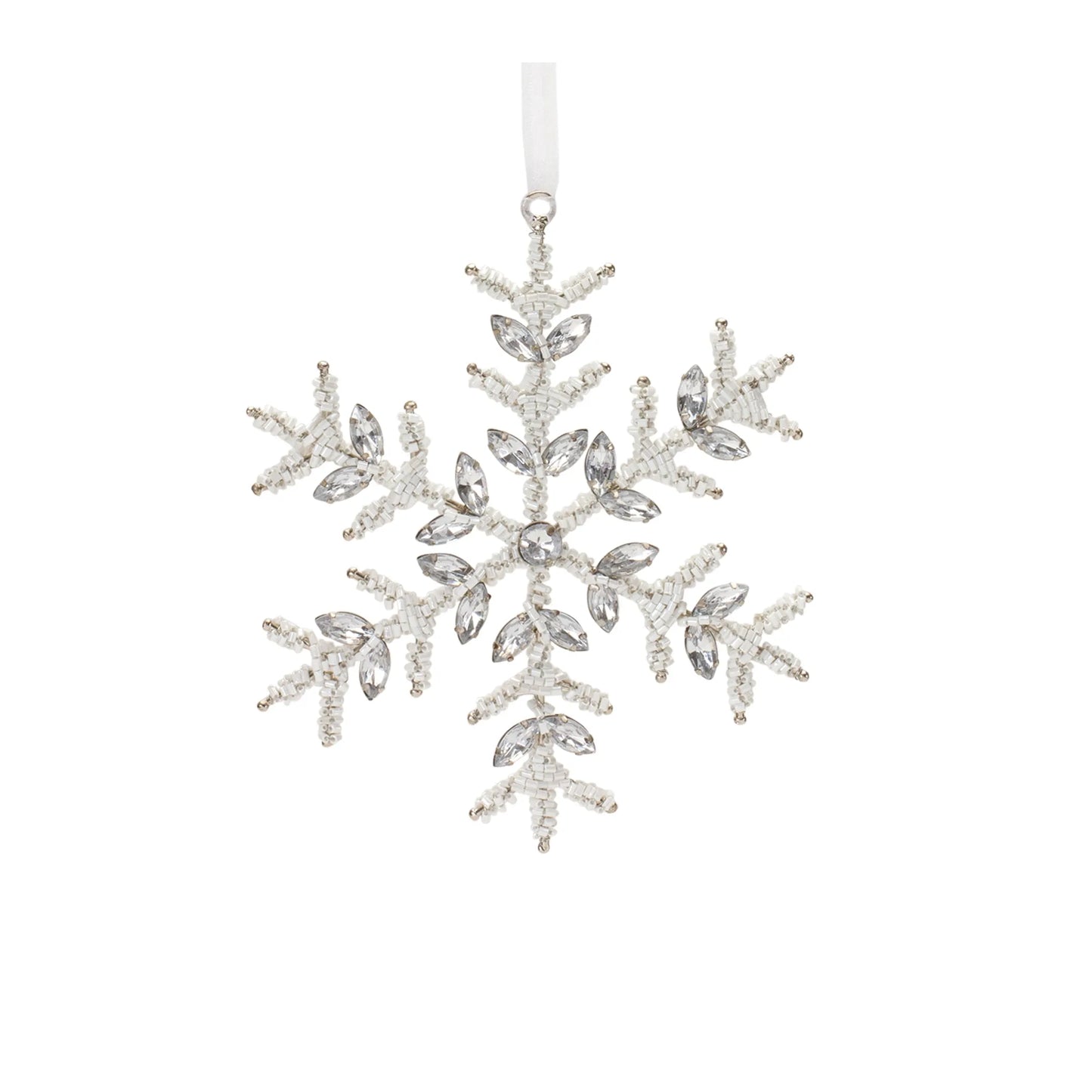 Jeweled Metal Snowflake Ornament