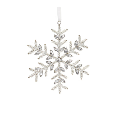 Jeweled Metal Snowflake Ornament