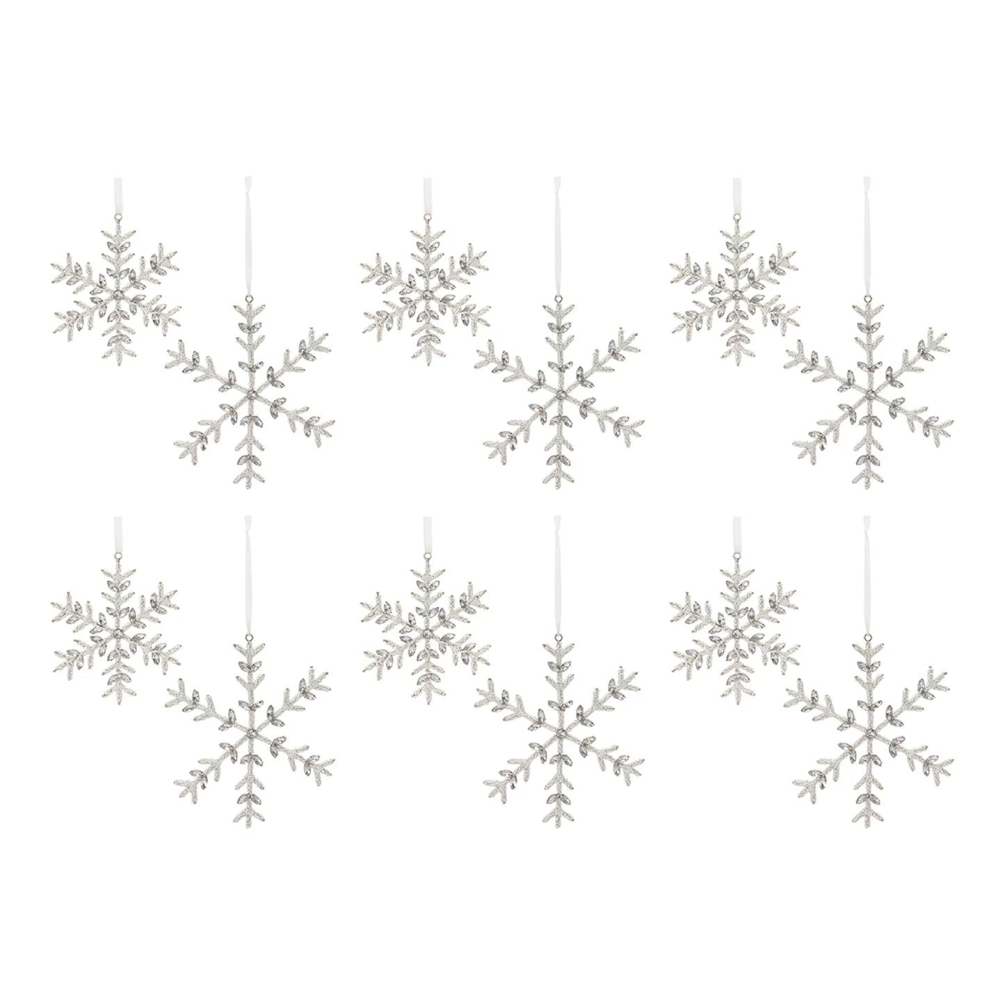 Jeweled Metal Snowflake Ornament