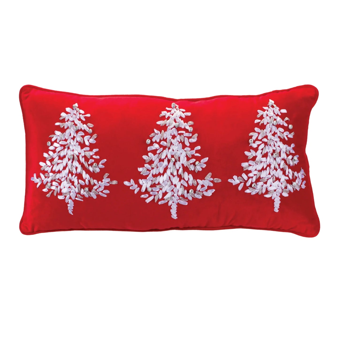 Embroidered Pine Tree Pillow
