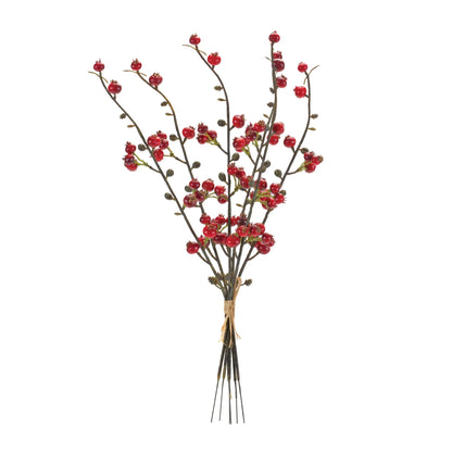 Winter Berry Twig Bundle  - Pack Of: Set of 6 | Materials: Plastic | DÃƒÂ©cor  style: Traditional