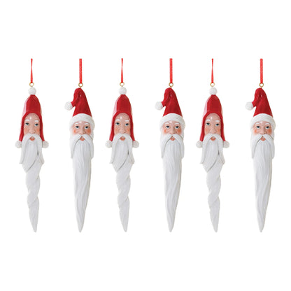 Carved Santa Drop Ornament