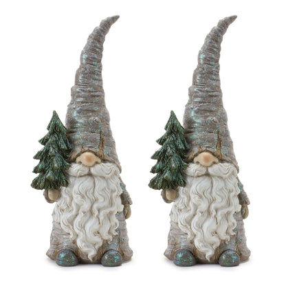 Pine Tree Trunk Gnome Statue