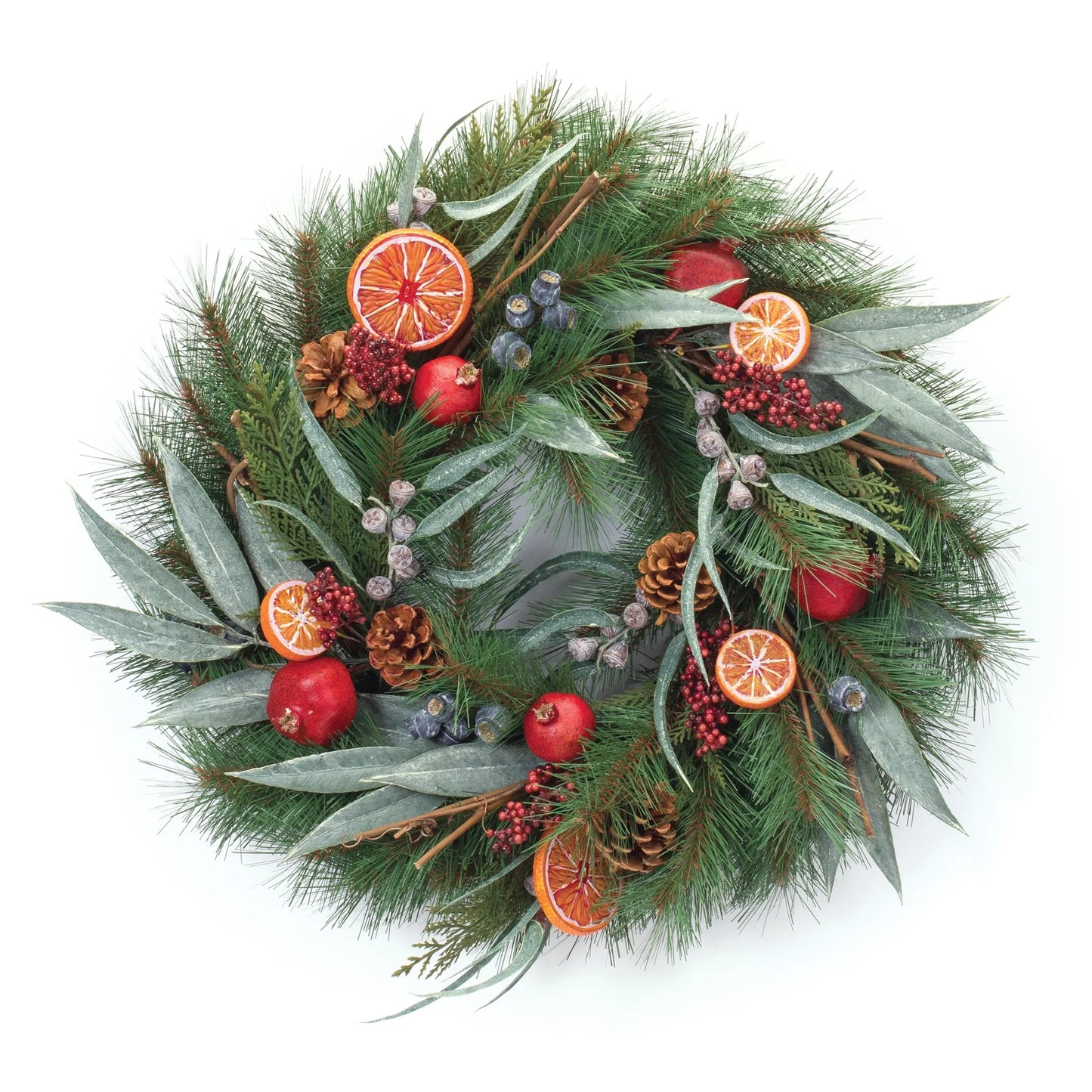 Mixed Pine Fruit Wreath