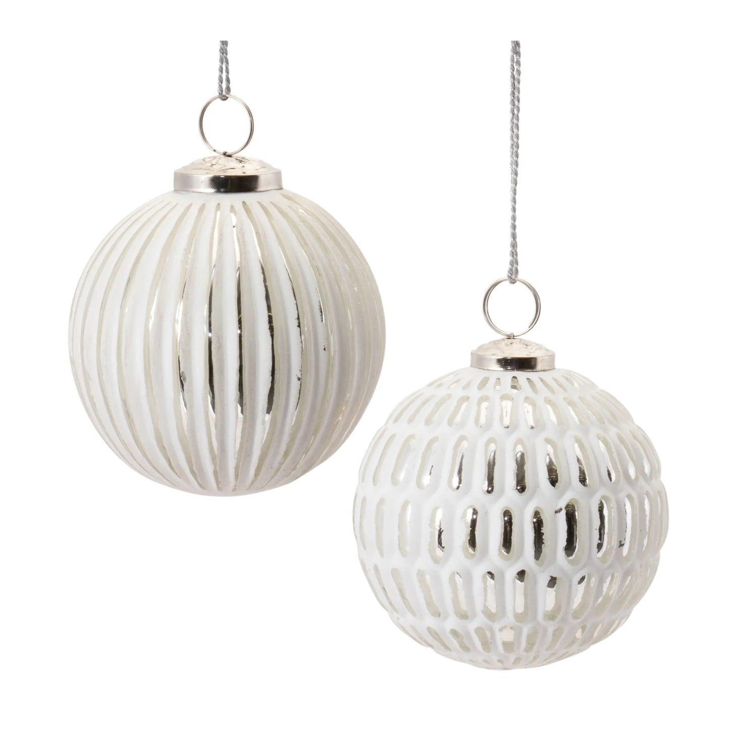 Frosted Glass Ball Ornament