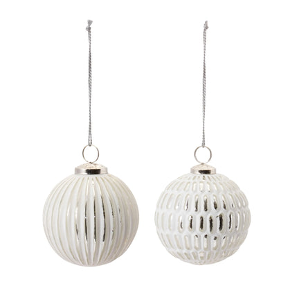 Frosted Glass Ball Ornament