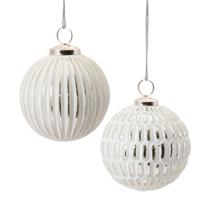 Frosted Glass Ball Ornament