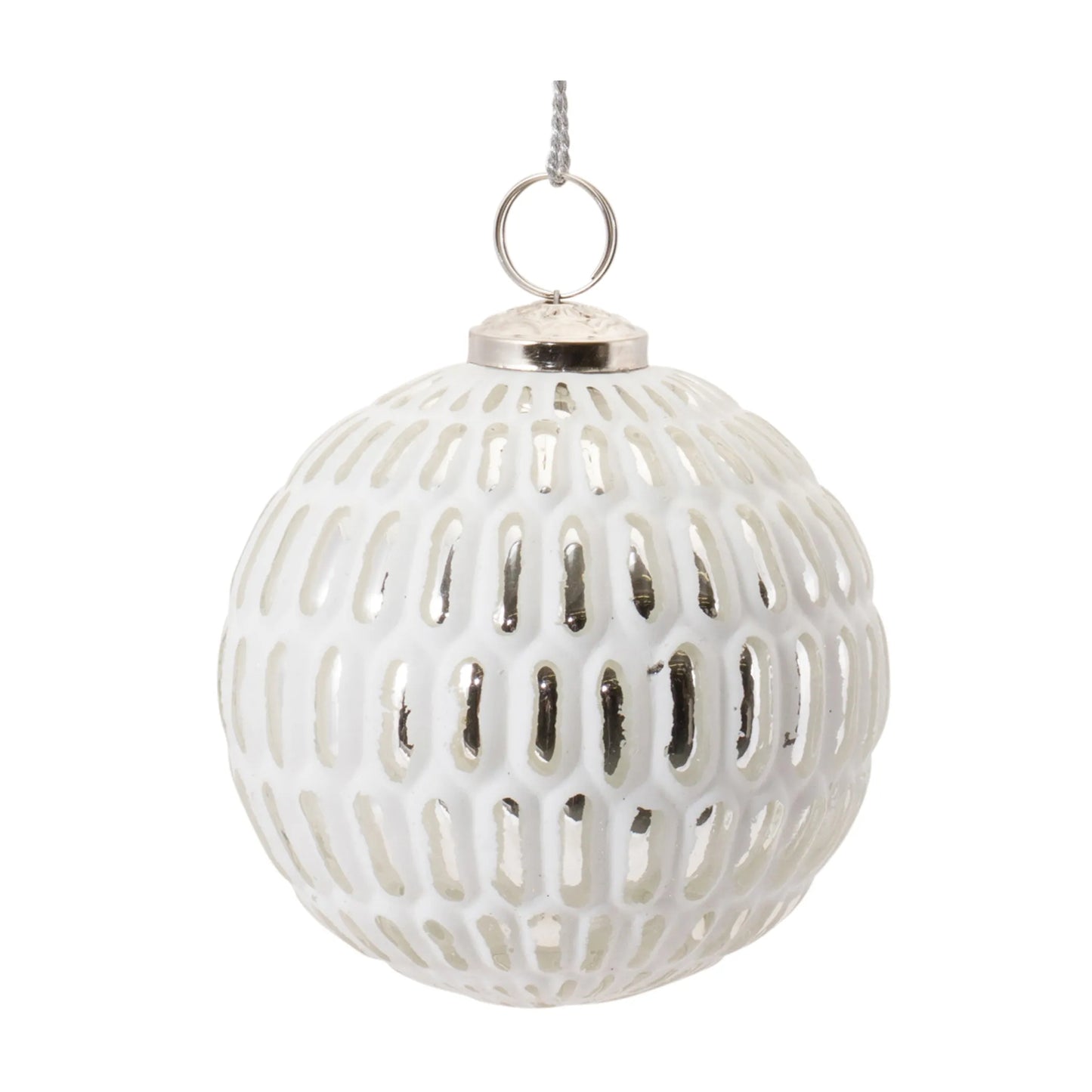 Frosted Glass Ball Ornament
