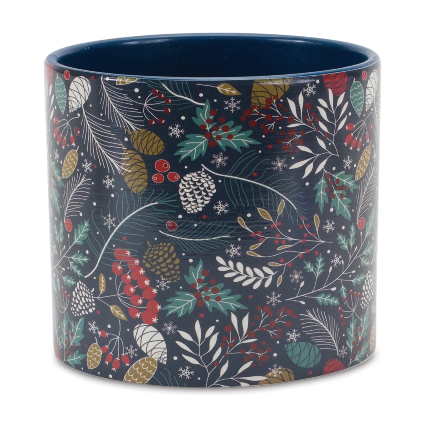 Berry and Pine Tree Holiday Planter