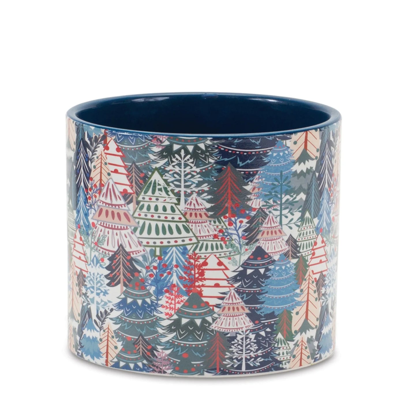 Berry and Pine Tree Holiday Planter