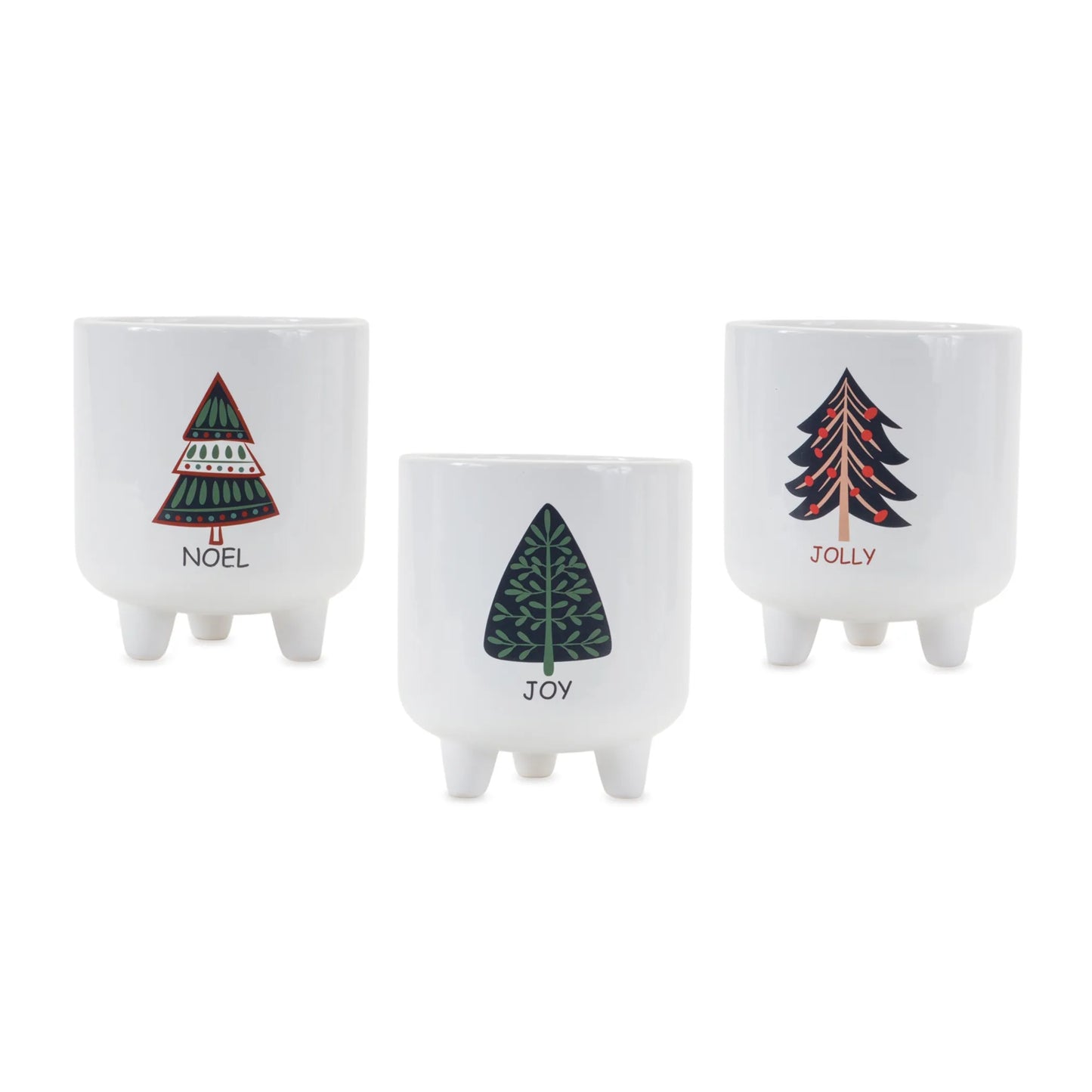 Footed Pine Tree Planter