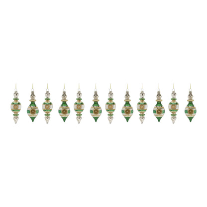 Glass Reflector Finial Drop Ornament