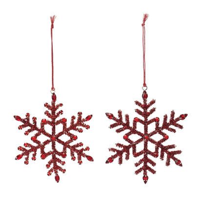 Jeweled Metal Snowflake Ornament