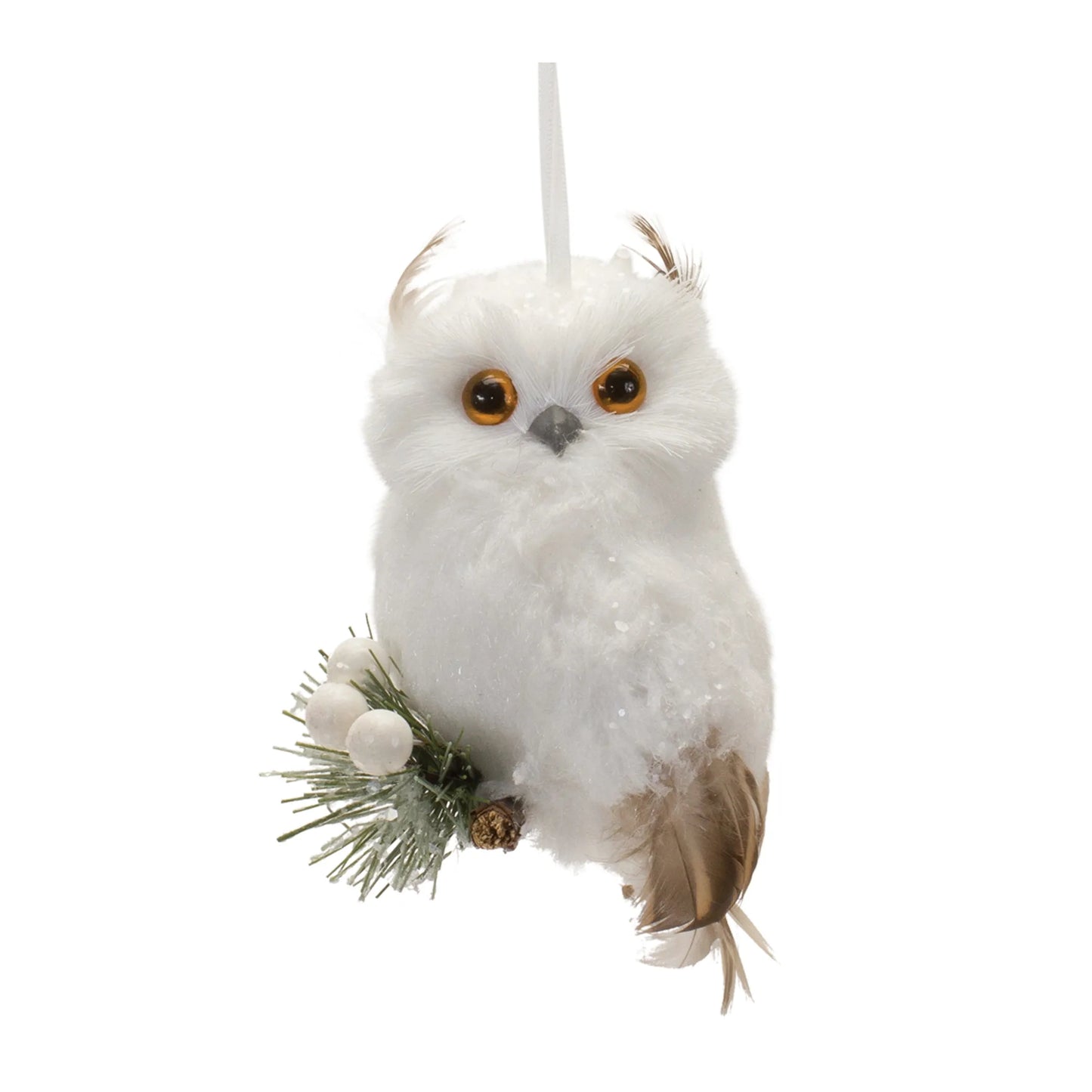 Feathered Owl Ornament (Set of 6(