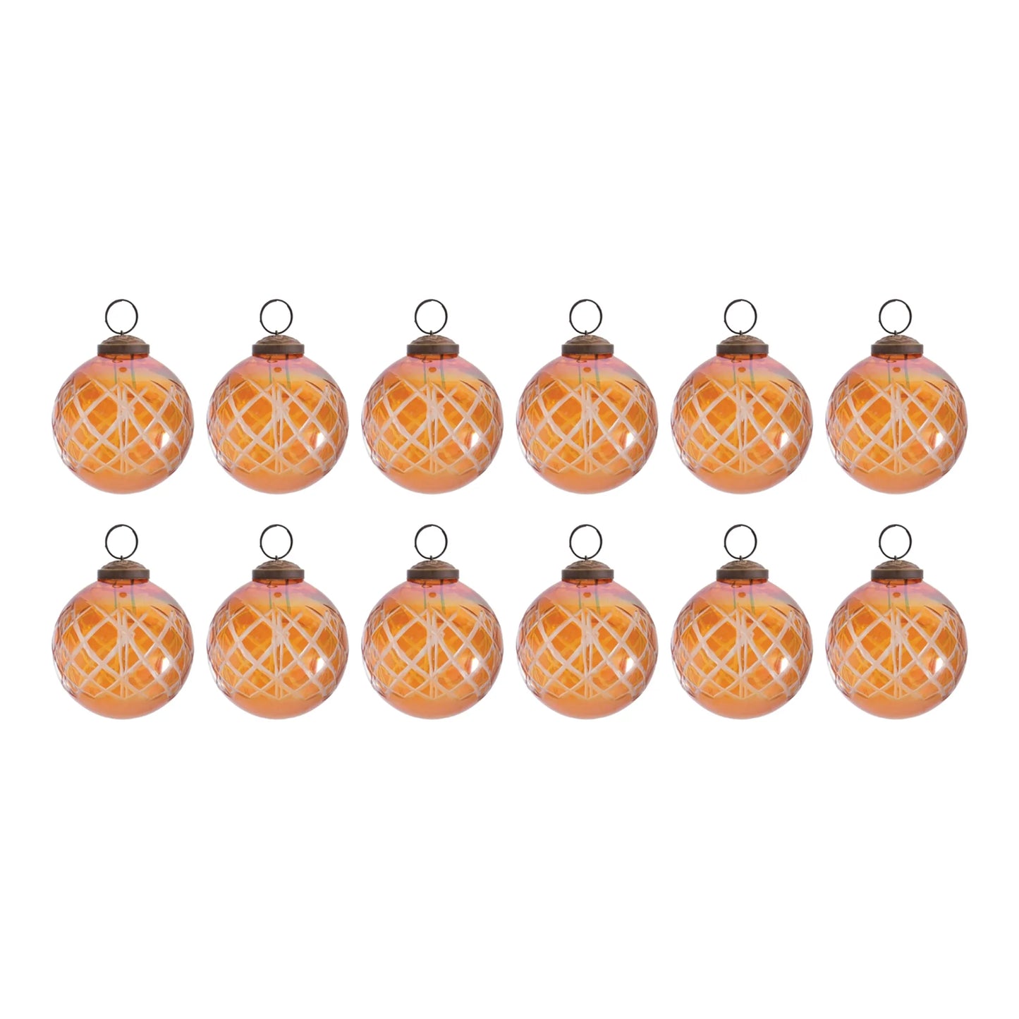 Etched Glass Ball Ornament