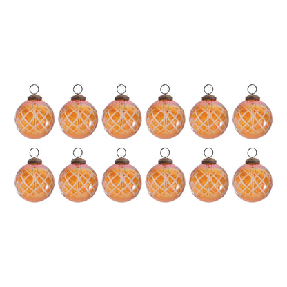 Etched Glass Ball Ornament