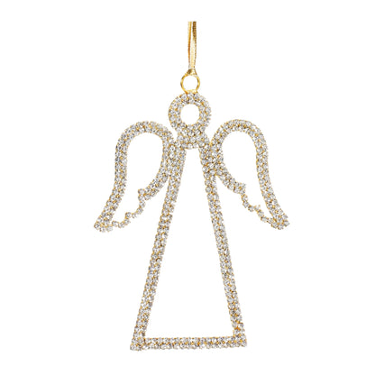 Jeweled Angel Outline Ornament