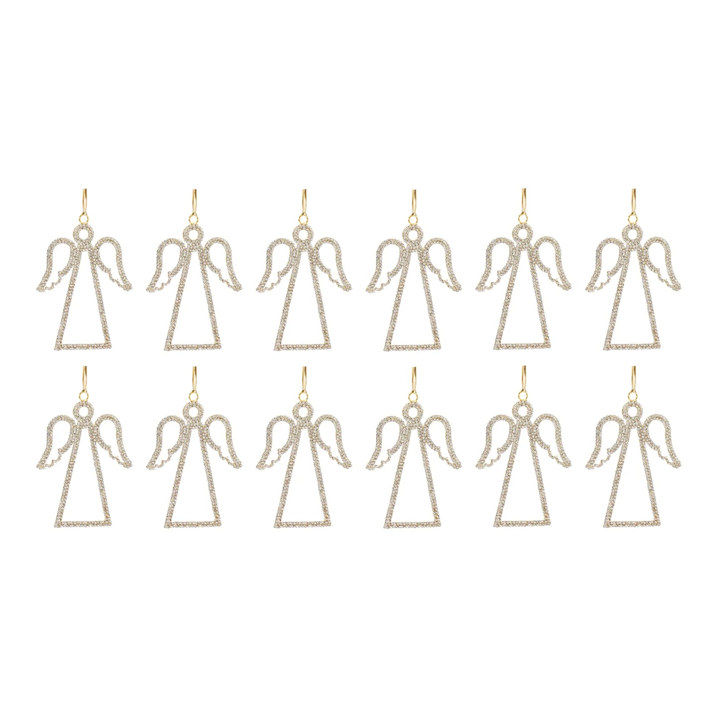 Jeweled Angel Outline Ornament